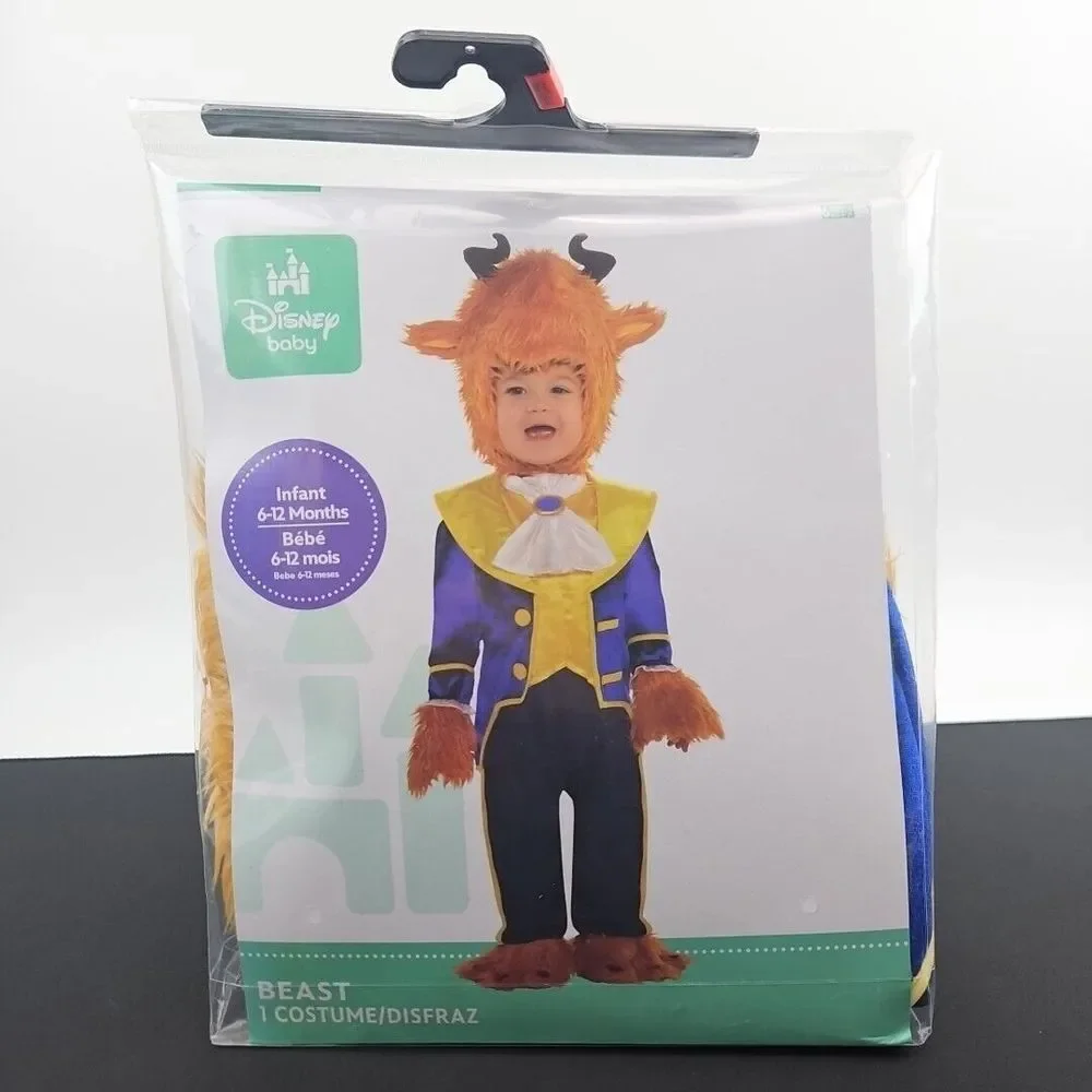 Disney Baby Beauty And The Beast Size 6-12 Months Beast Costume New